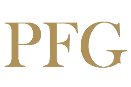 In gold text "PFG" standing for Partners Financial Group, Inc. - The company logo.